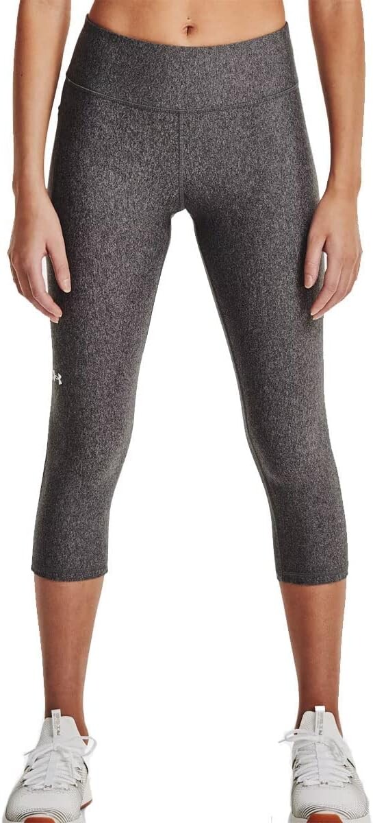 

Брюки HeatGear Armour Mid Capris Under Armour, цвет Charcoal Light Heather/White