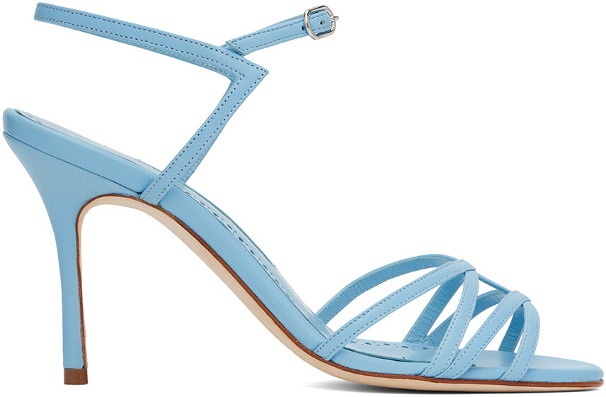

Синие босоножки на каблуке Solisa Manolo Blahnik