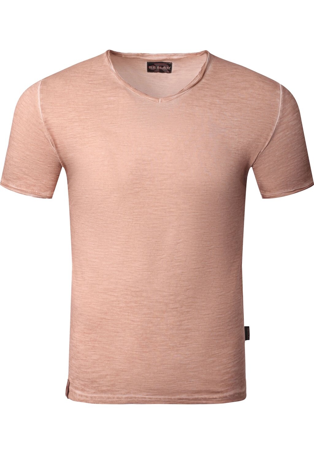 

Футболка базовая VERWASCHEN V-NECK Reslad, цвет camel braun