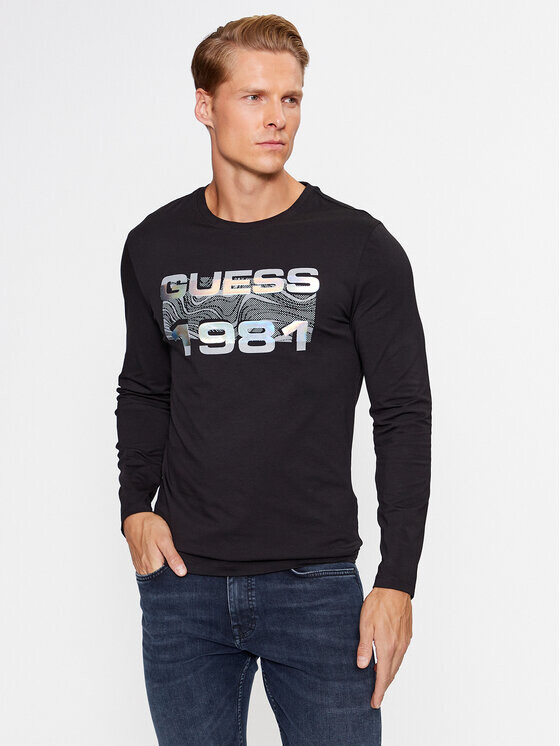 

Облегающий крой с длинными рукавами Guess, черный