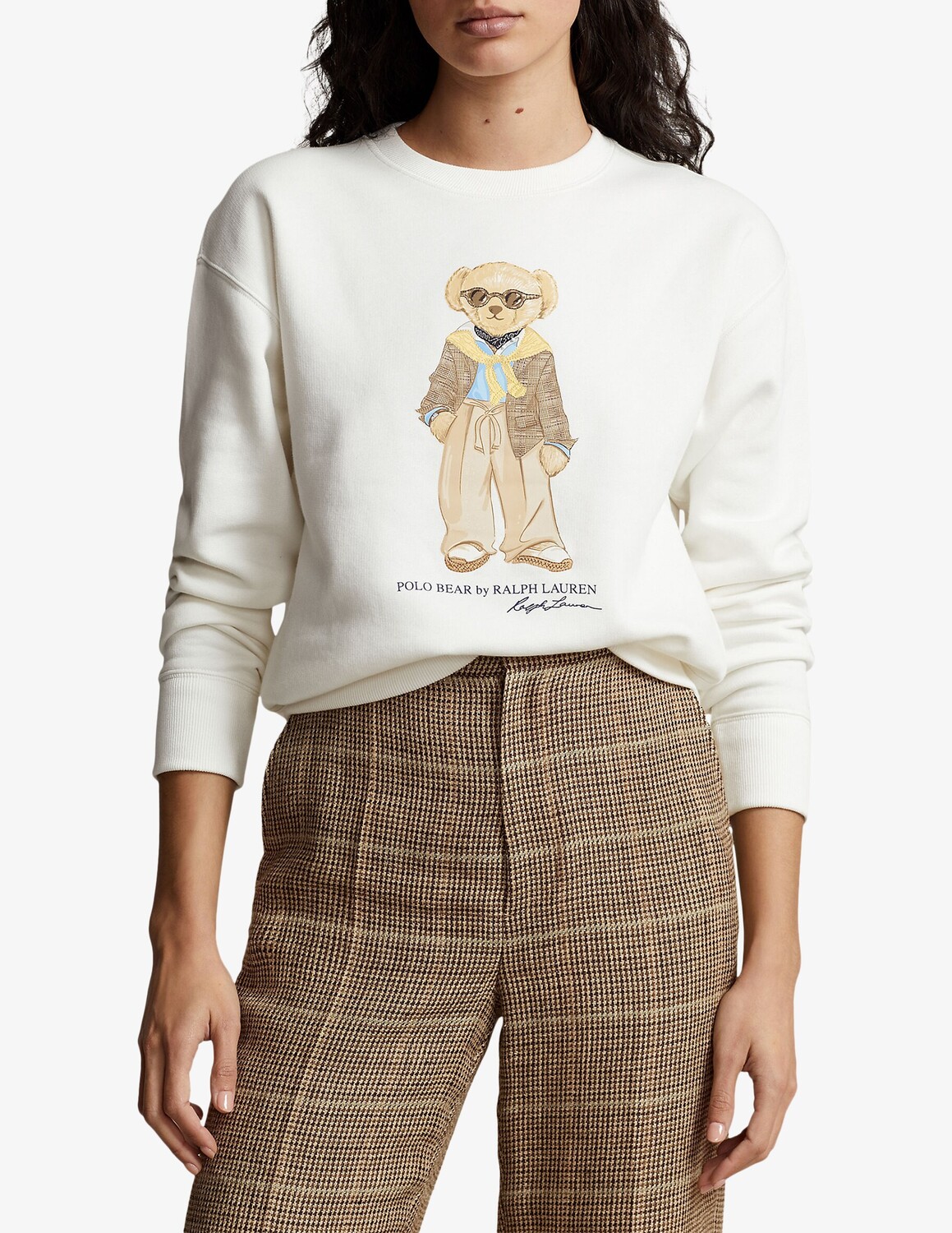 

Хлопковый джемпер Мишка Ralph Lauren, белый