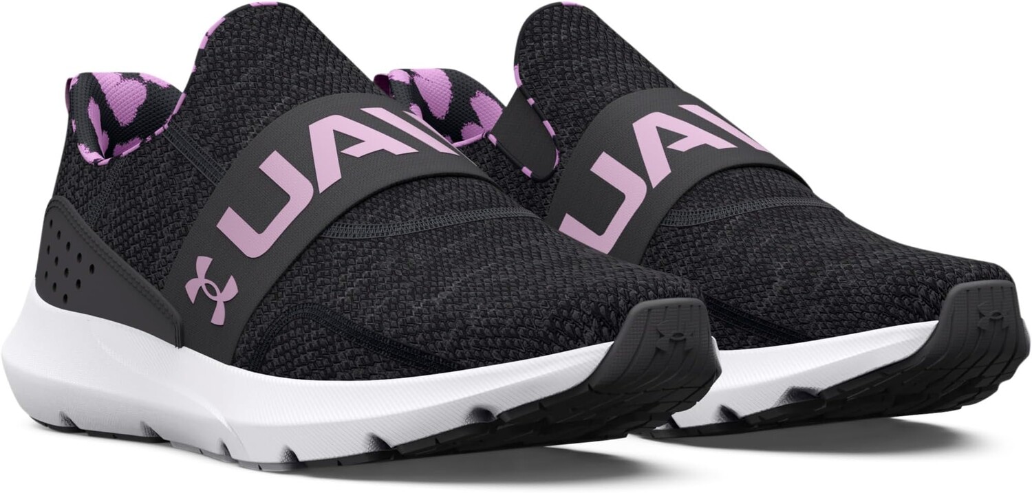 

Кроссовки Surge 3 Slip-On Under Armour, цвет Jet Gray/Jet Gray/Fresh Orchid