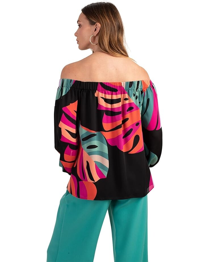 

Топ Trina Turk Windward Top, черный мульти
