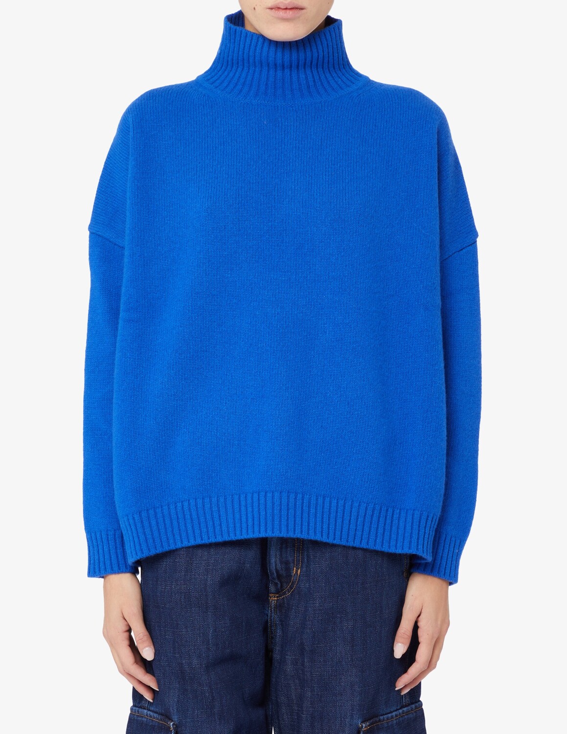 

Свитер из шерстяной пряжи Benito Weekend Max Mara, синий