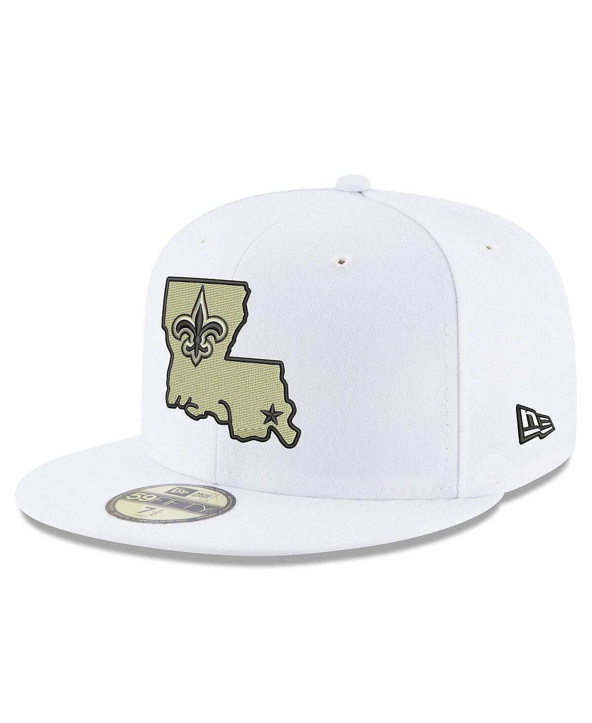 

Мужская белая приталенная шляпа New Orleans Saints Omaha с альтернативным логотипом 59FIFTY New Era