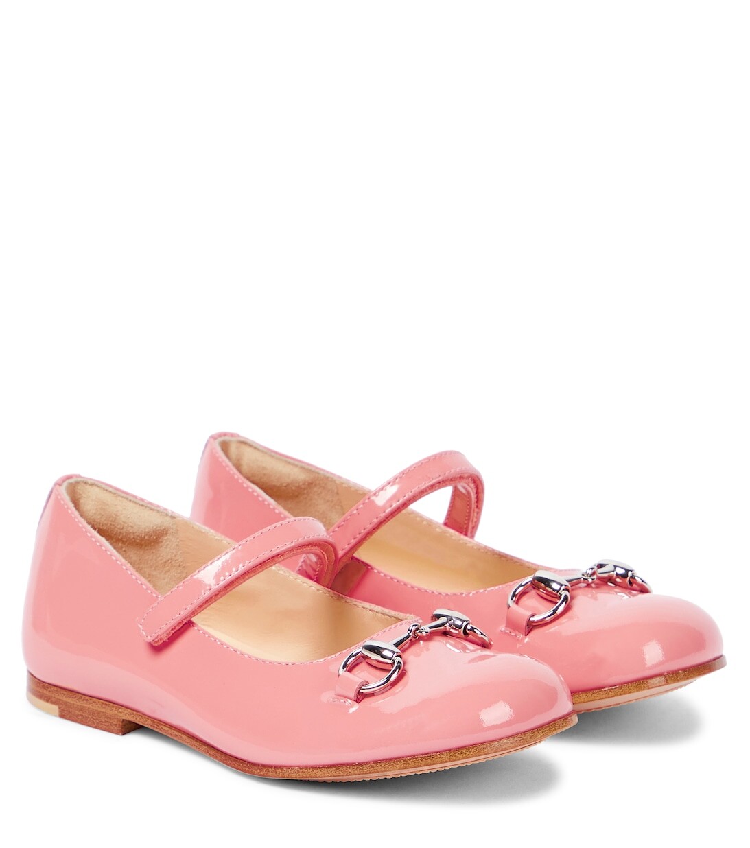

Лакированные балетки Gucci, розовый