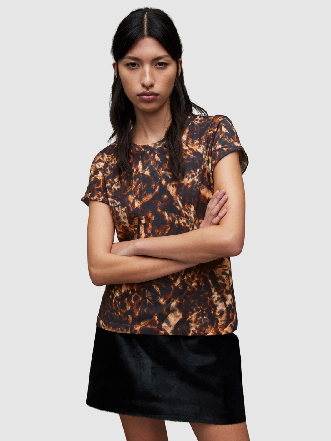 

Футболка Анна Спарк AllSaints, коричневый