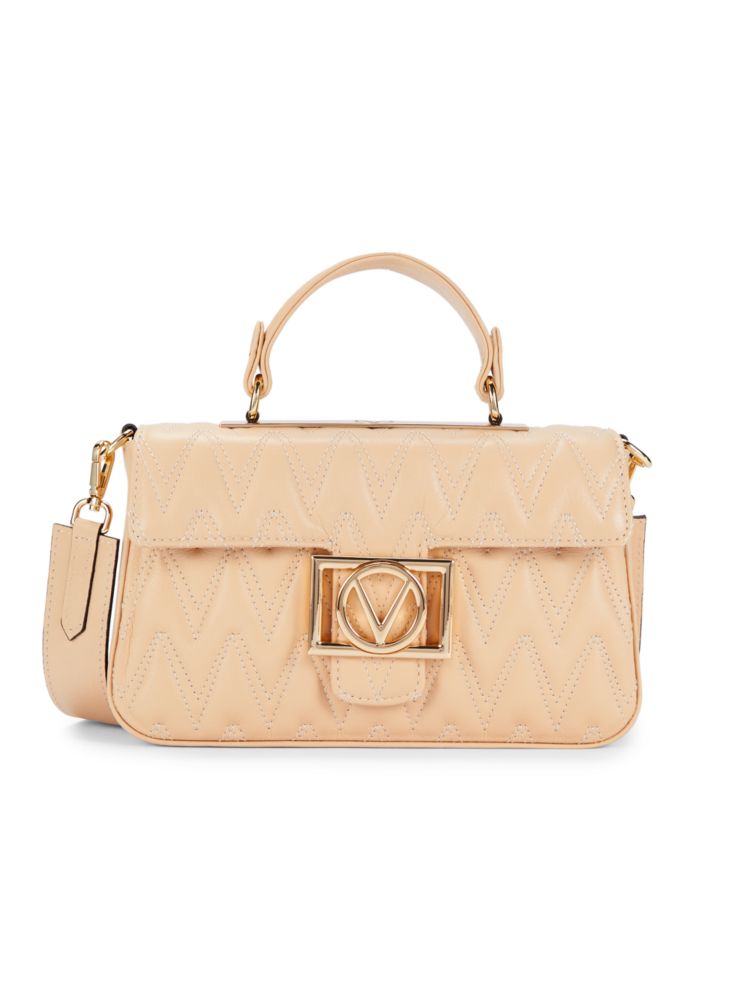 Стеганая кожаная сумка-портфель Florence Mario Valentino, цвет Creamy