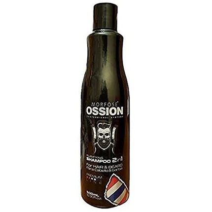 Ossion Premium Barber Line очищающий шампунь для волос и бороды 500мл, Morfose