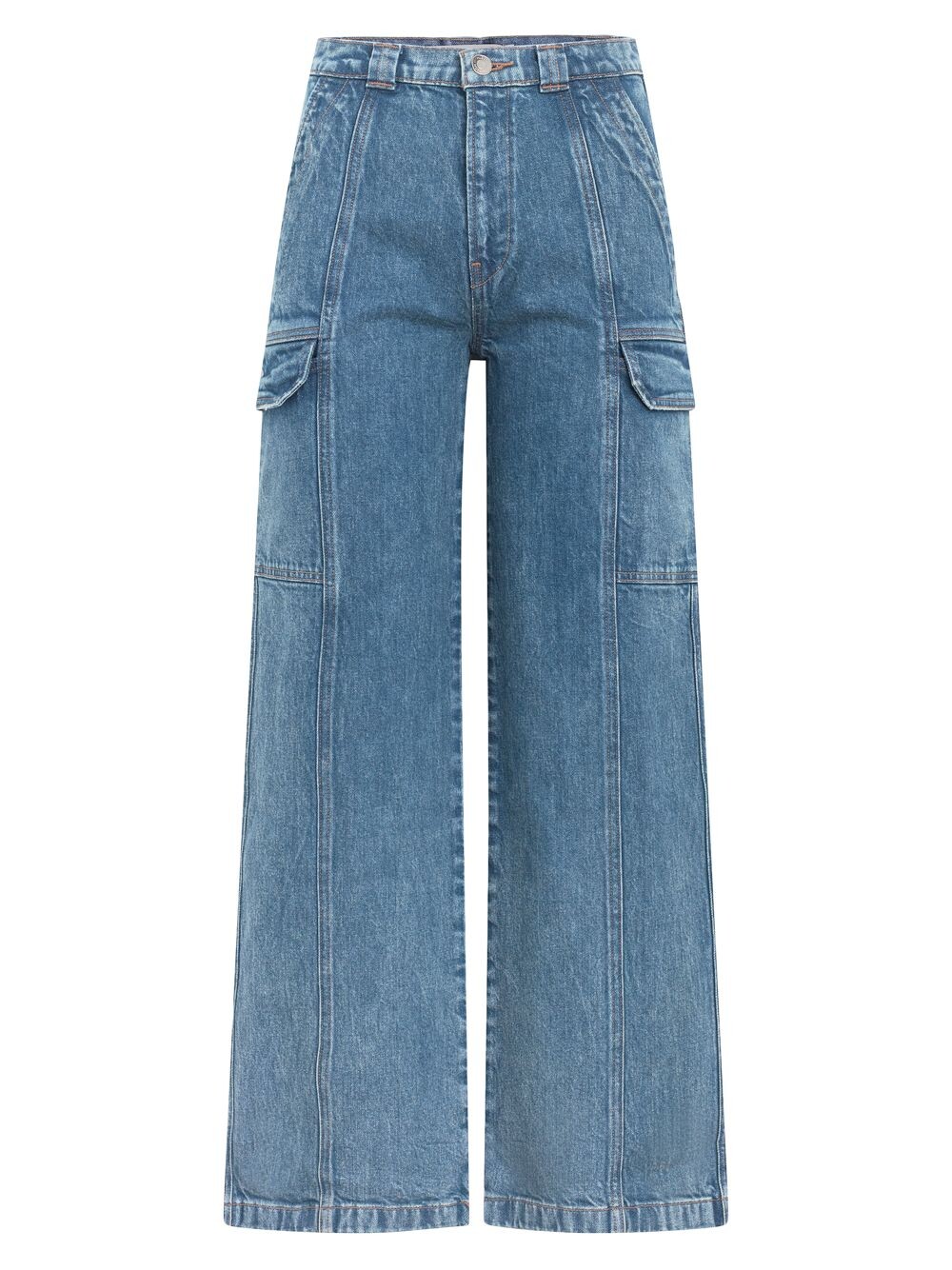 

Джинсы карго с высокой талией и широкими штанинами Hudson Jeans
