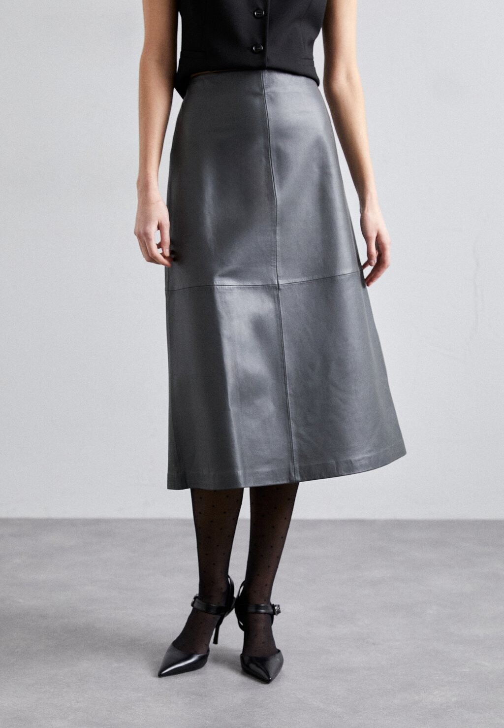 

Юбка А-силуэта MIDI SKIRT STUDIO ID, темно-серый
