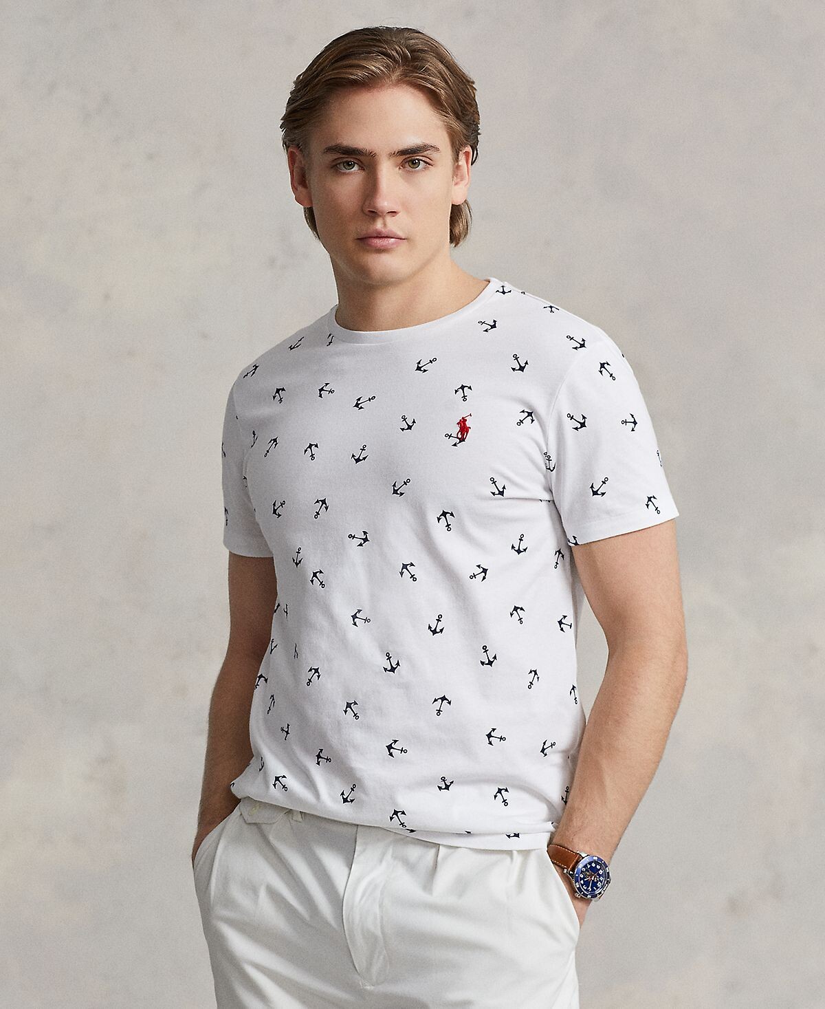 

Мужская футболка из джерси классического кроя с принтом Polo Ralph Lauren