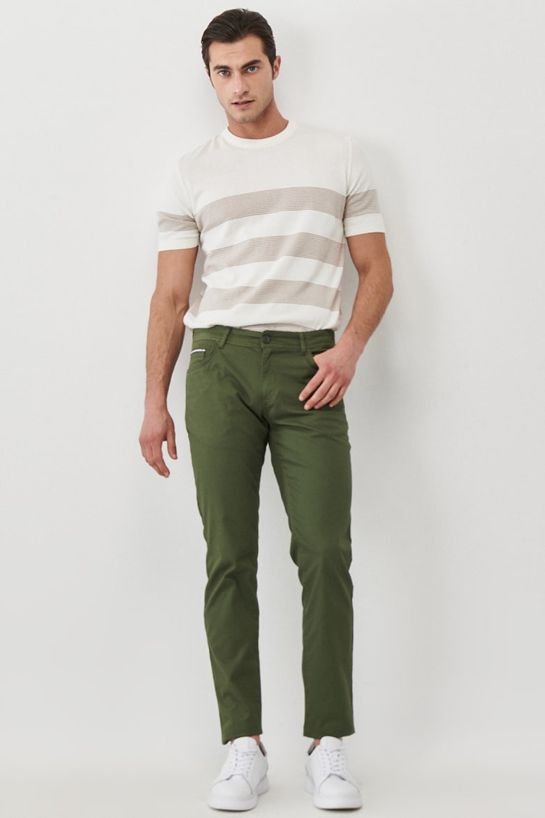 Приталенные брюки чинос Ac&Co, зеленый