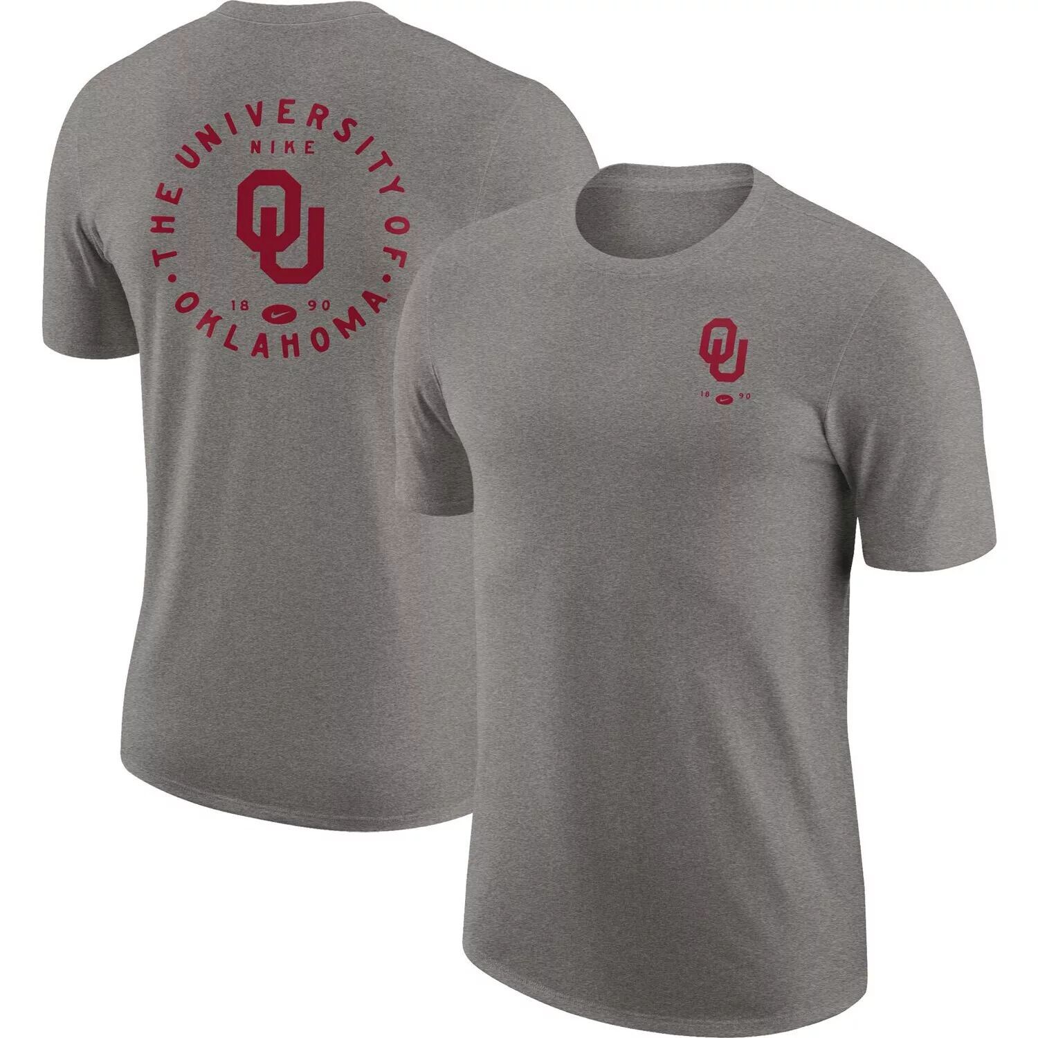 

Мужская футболка Nike Heather Grey Oklahoma owners Logo 2-Hit Tri-Blend