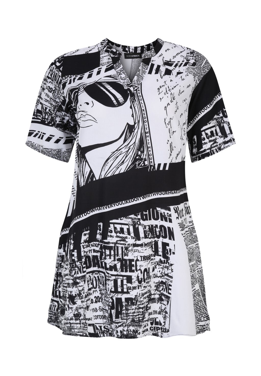 

Блуза LONG GRAFIK-PRINT DORIS STREICH, черный