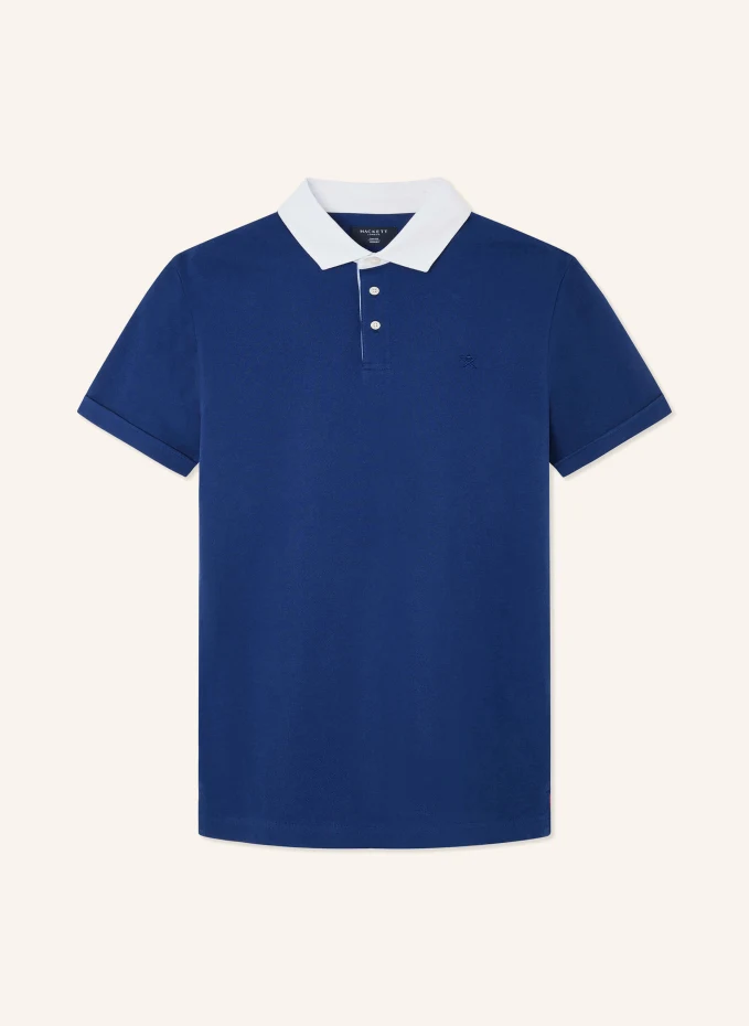 

Рубашка-поло selvedge placket Hackett London, синий