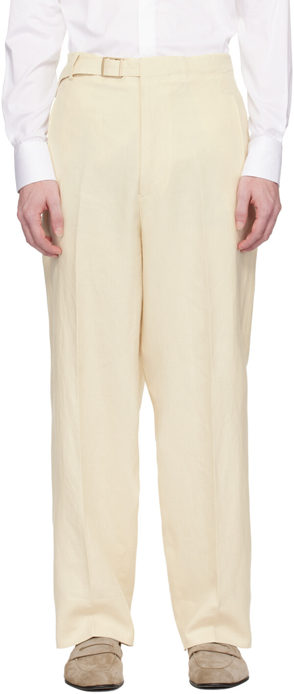 

Бежевые брюки с поясом Zegna