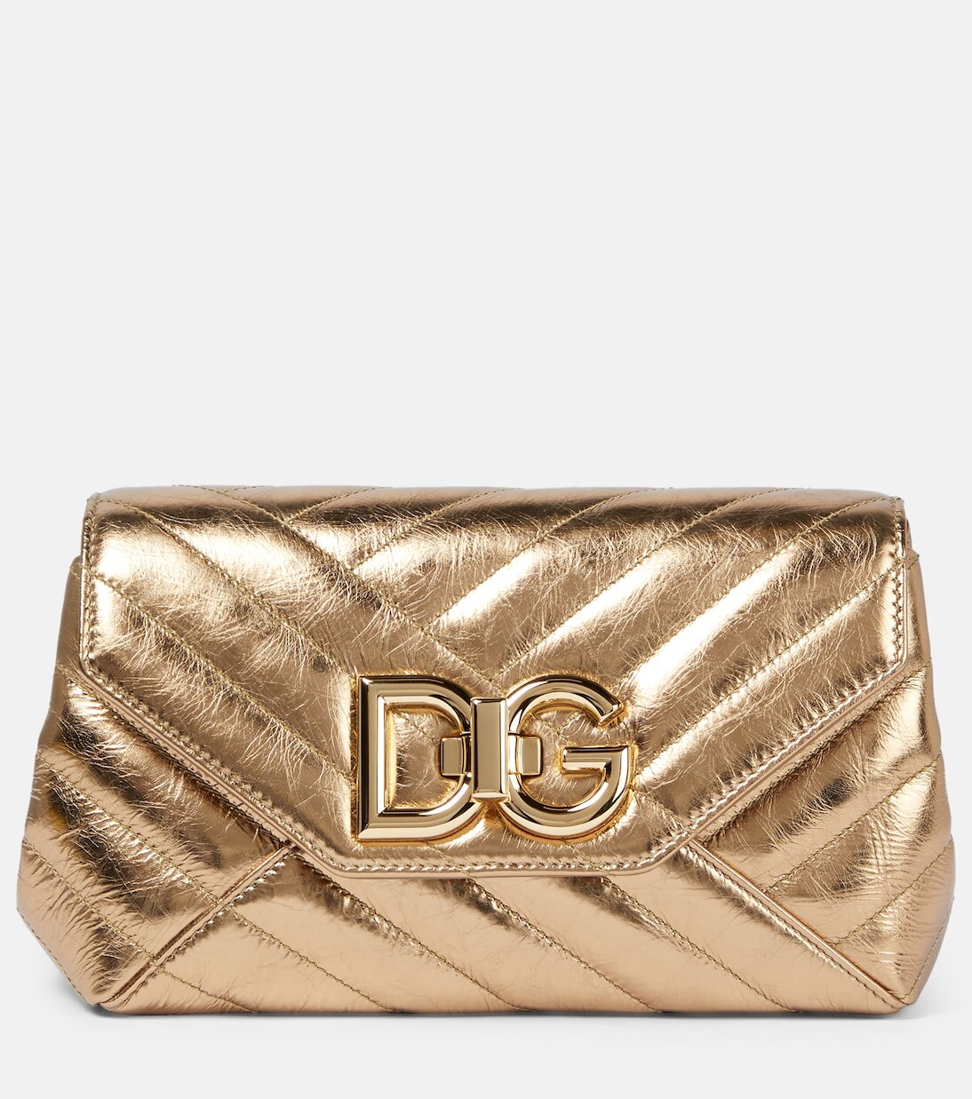 

Маленькая сумка через плечо lop из металлизированной кожи Dolce&Gabbana, золото