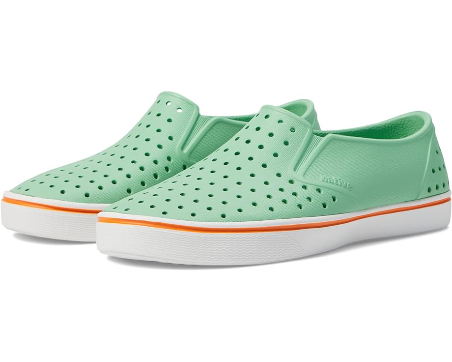 Кроссовки Native Shoes Miles Slip-On Sneakers, цвет Candy Green/Shell White/City Orange
