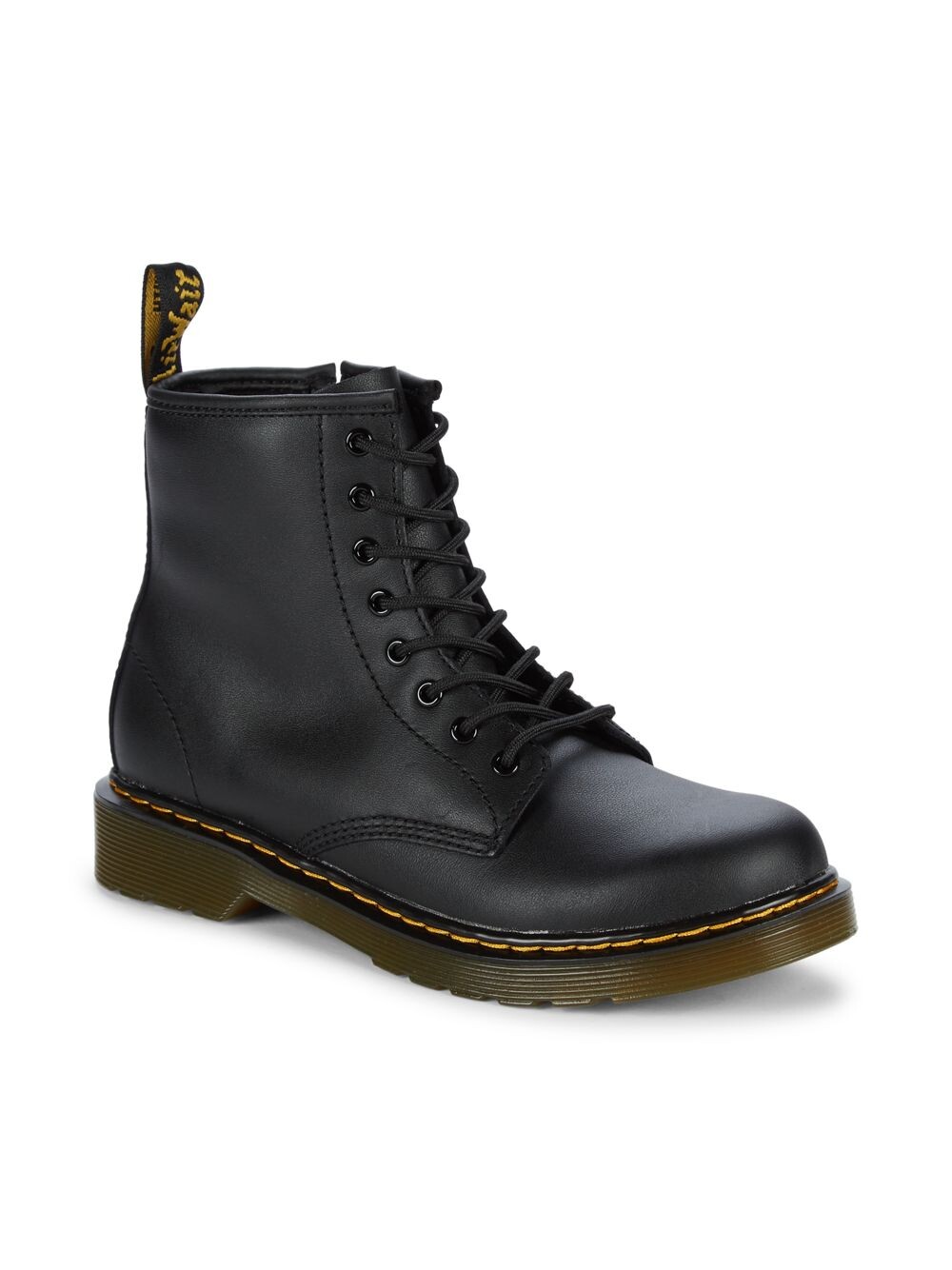 

Черные мягкие кожаные ботинки Little Kid's & Kid's 1460 J J Dr. Martens, черный