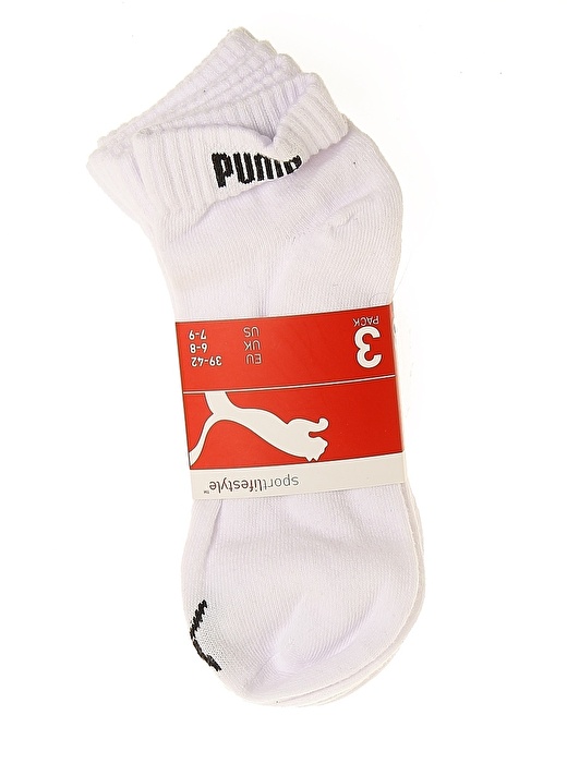 Белые короткие носки унисекс Puma printio носки короткие носки кошатника белые парадные
