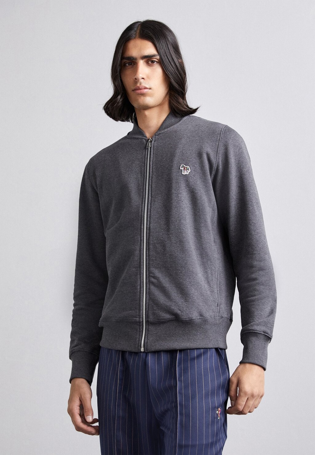 

Толстовка на молнии ZEBRA PS Paul Smith, черный меланж
