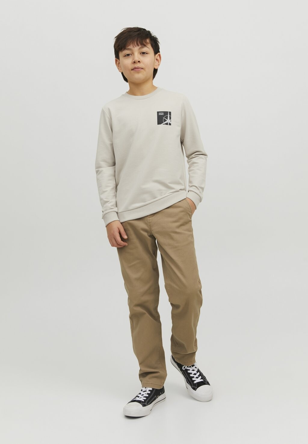 

Толстовка с капюшоном Jack & Jones Junior, бежевый