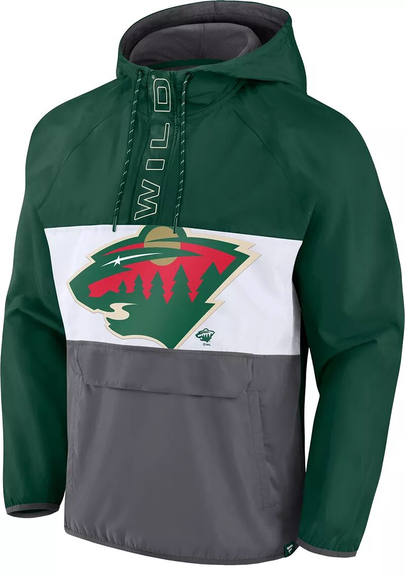 Зеленая пуловерная куртка NHL Minnesota Wild Anorak