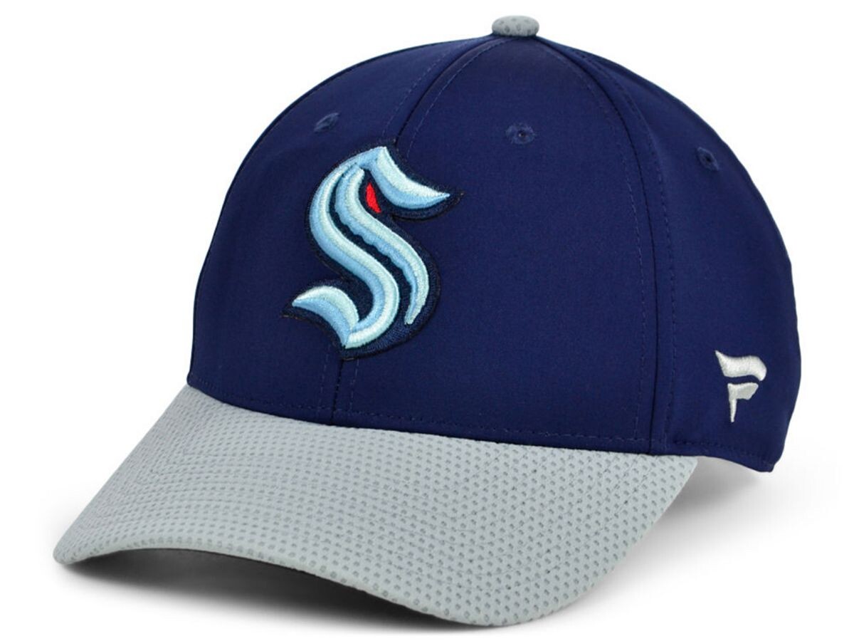 

Аутентичный головной убор Seattle Kraken Структурированная регулируемая кепка Authentic NHL Headwear