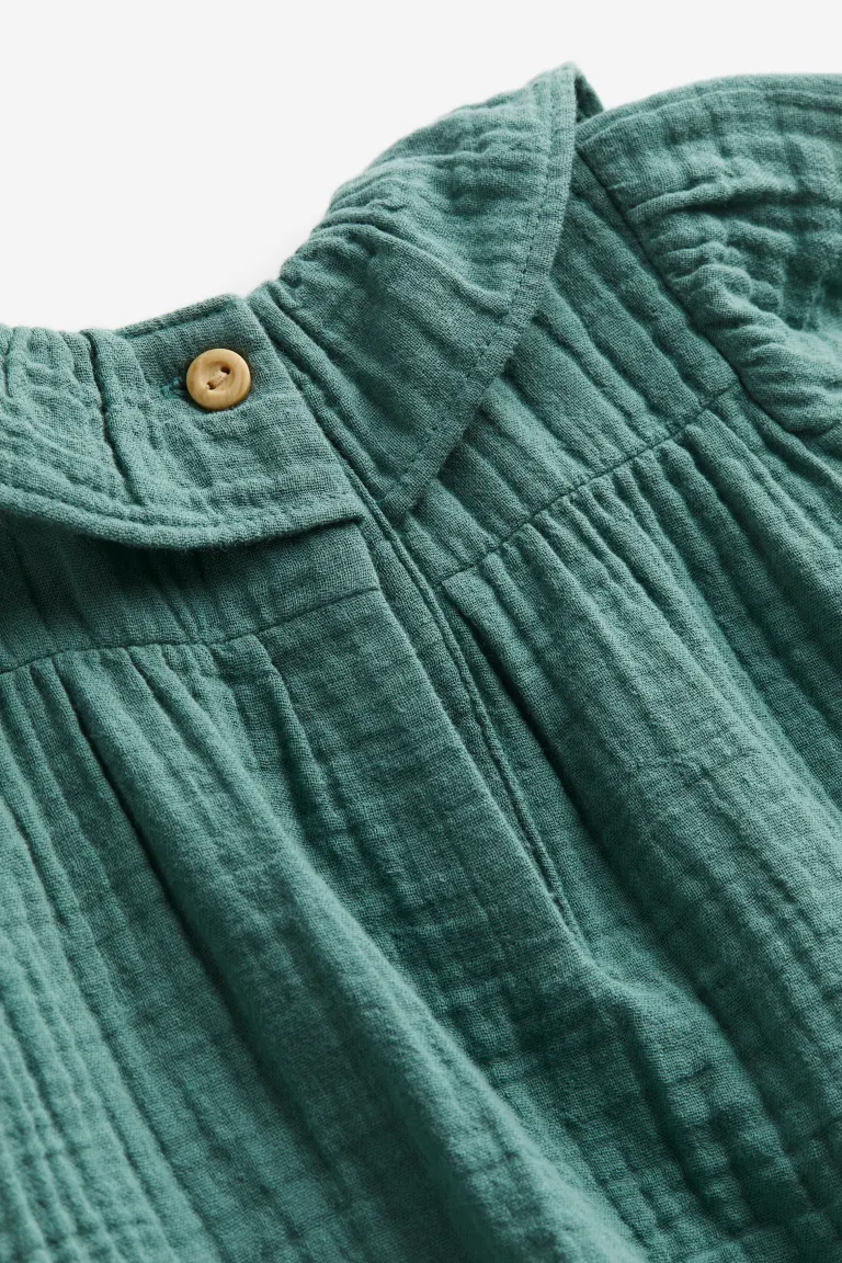цена Хлопковое платье H&M, зеленый