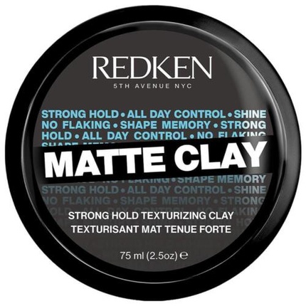 Текстурирующая глина сильной фиксации Matte Clay, 75 мл, Redken sim sensitive strong matte clay сильной фиксации 50 мл