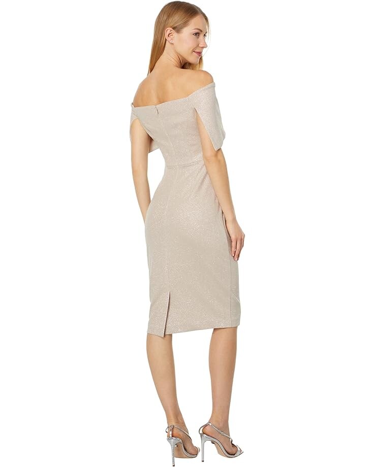 Платье Vince Camuto Off-the-Shoulder Dress with Collar, цвет Champagne