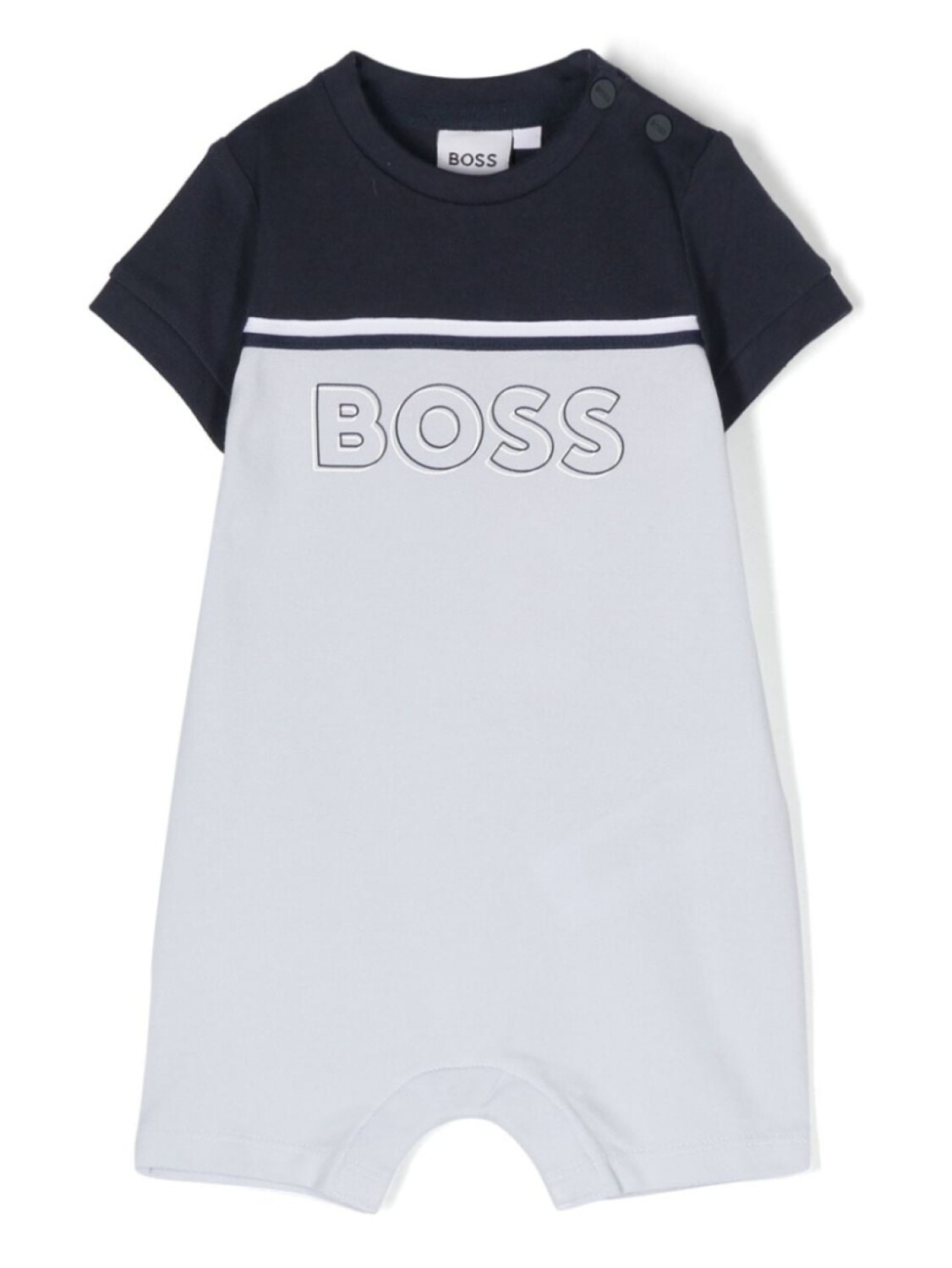 

BOSS Kidswear ромпер с логотипом, синий