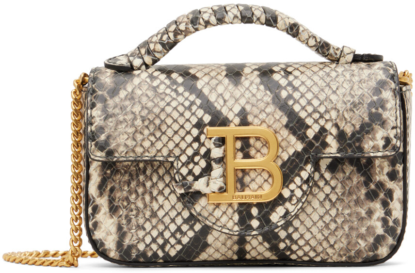 

Серо-черная мини-сумка B-Buzz Balmain