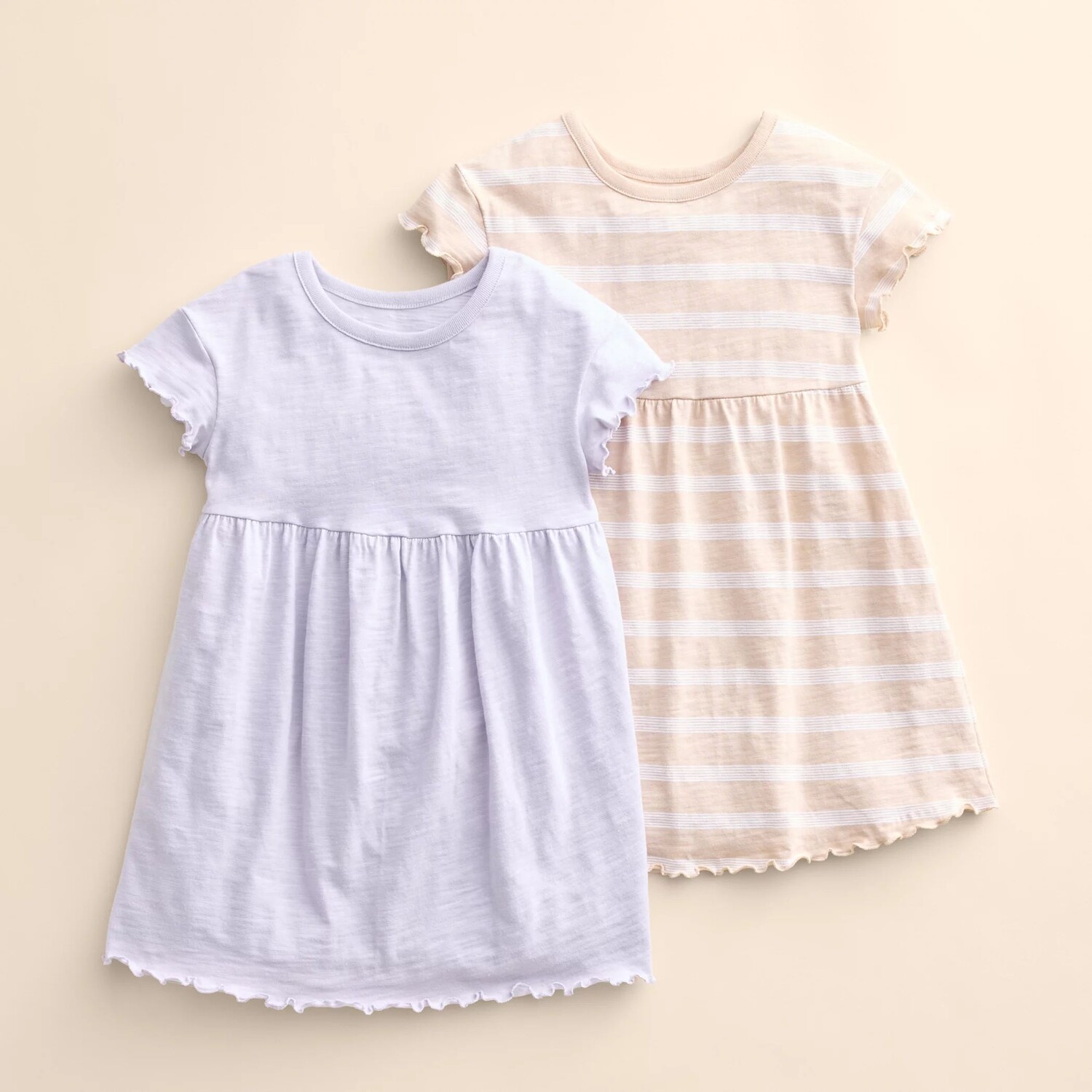

Комплект из двух базовых органических платьев Little Co. от Lauren Conrad для малышей и малышей для девочек Little Co. by Lauren Conrad