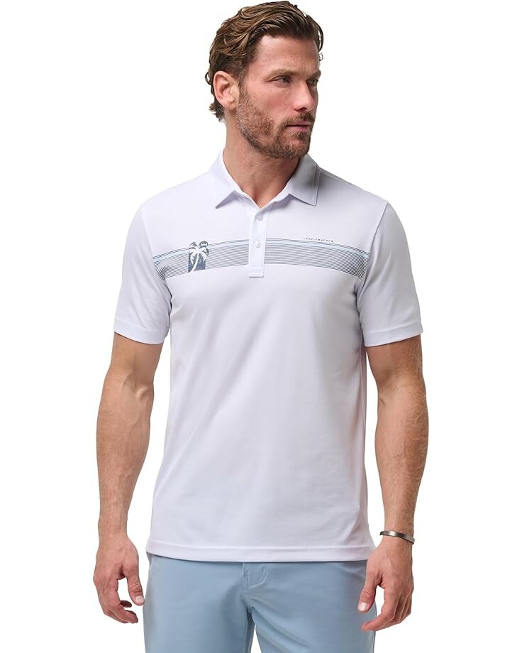 

Поло TravisMathew Wall Of Water, белый
