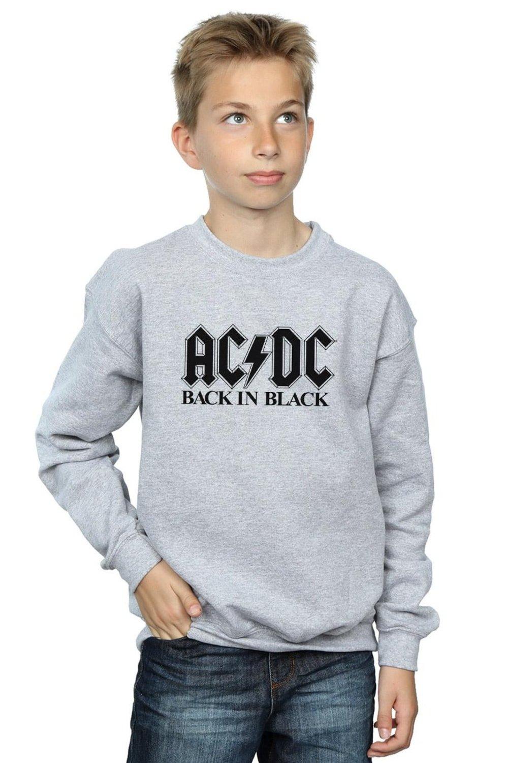 Черный свитшот с логотипом Back in AC/DC, серый ac dc back in black dj pack cd