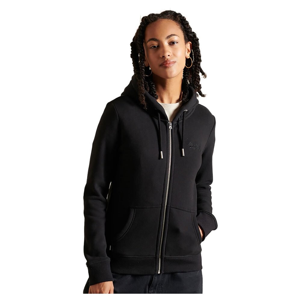 

Толстовка Superdry Vintage Logo Embroidered Full Zip, черный