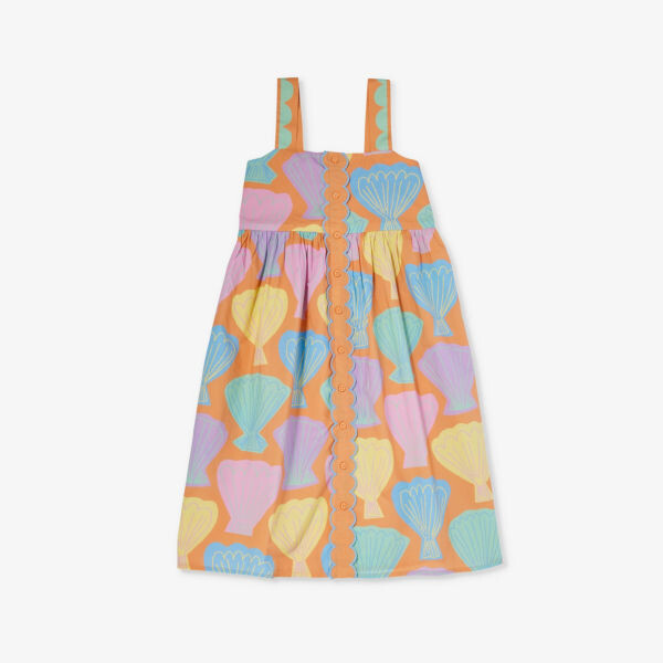 

Платье из хлопка с фестонами, 8 лет Stella Mccartney, мультиколор