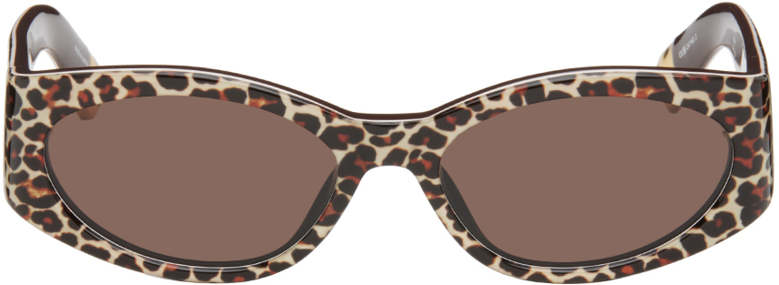 Солнцезащитные очки Les Lunettes Ovalo бежево-коричневого цвета Jacquemus