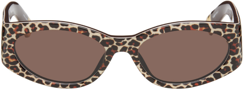 

Солнцезащитные очки Les Lunettes Ovalo бежево-коричневого цвета Jacquemus