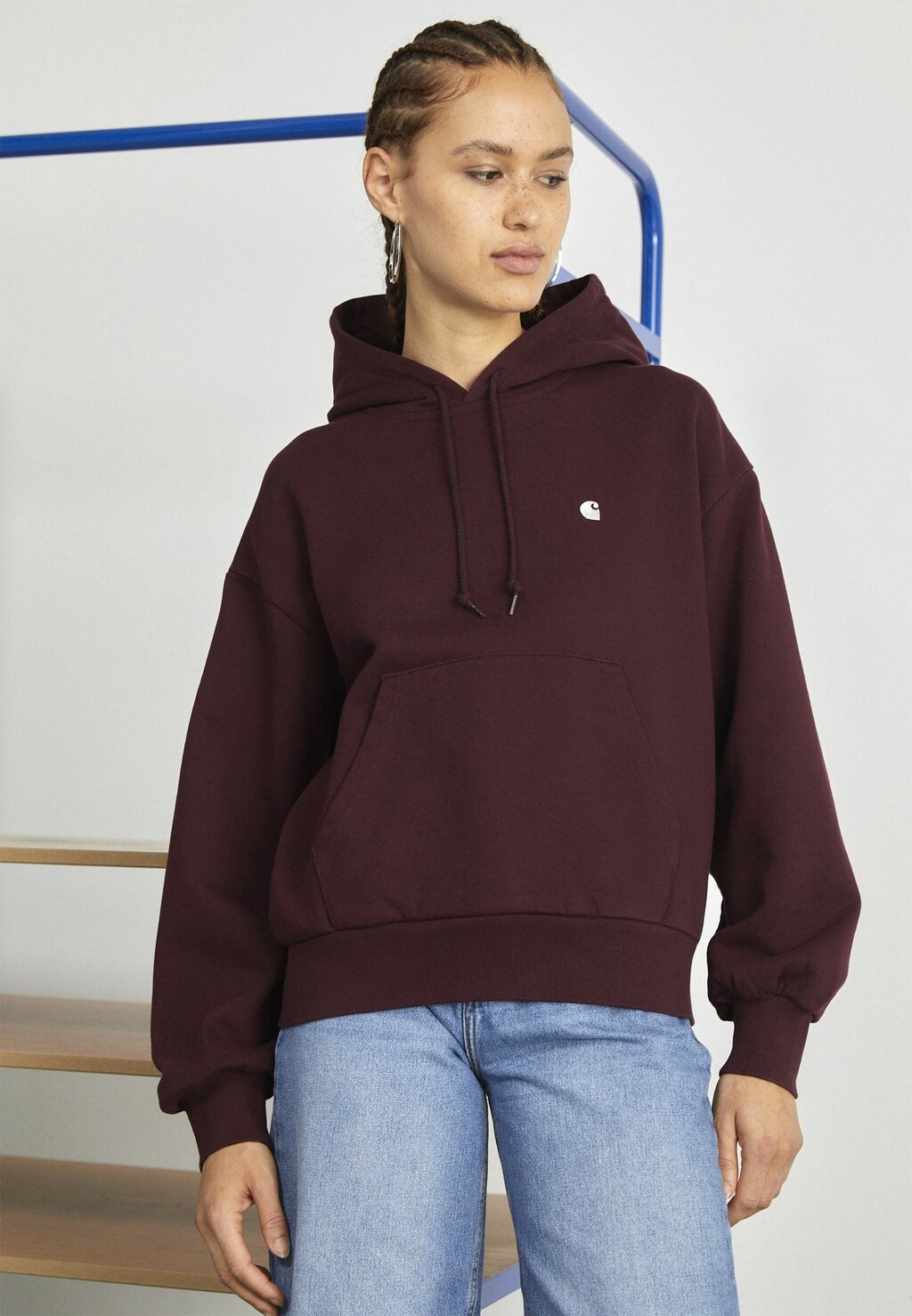 

Толстовка HOODED CASEY Carhartt WIP, амароне/серебристый