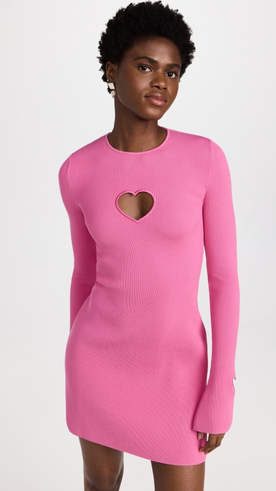 

Платье мини MACH & MACH Aimée Heart Cut Out, розовый