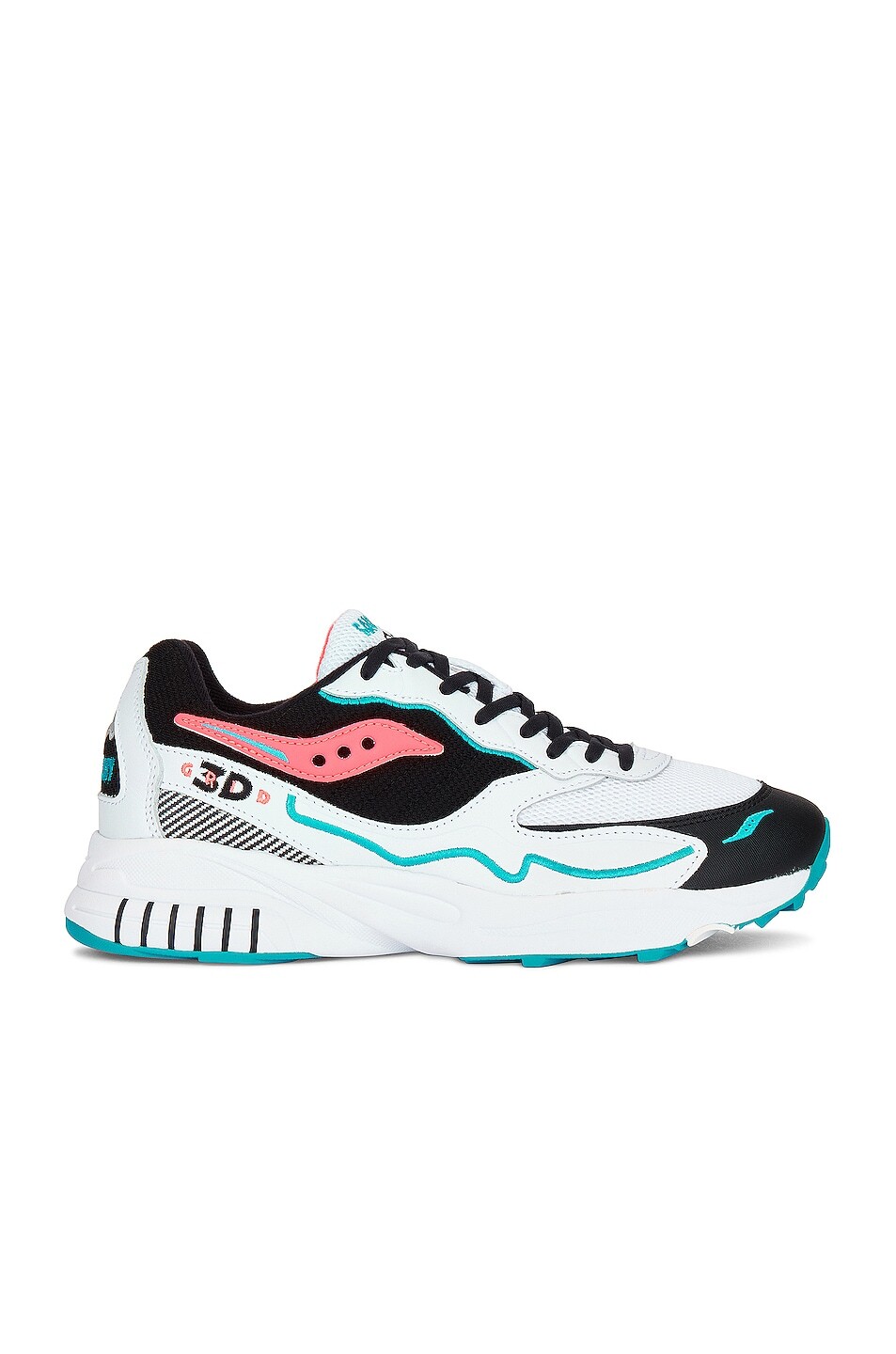 

Кроссовки Saucony 3d Grid Hurricane, цвет White, Black, & Pink