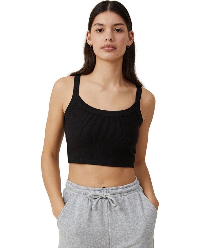 

Женский топ на бретельках Willa Waffle COTTON ON, черный