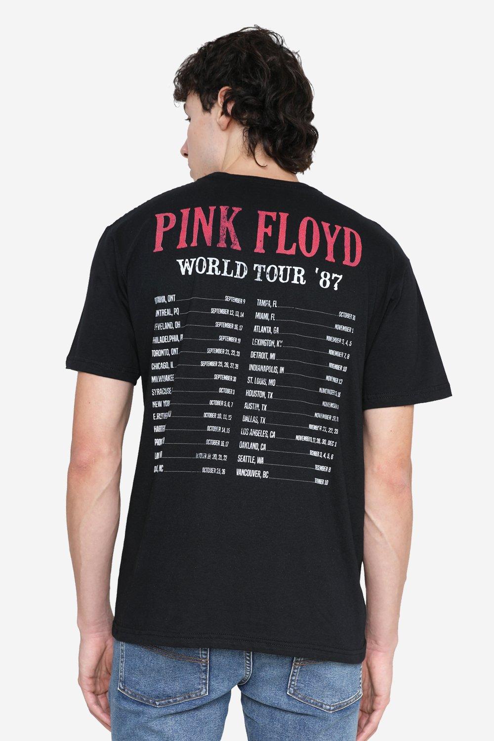 Мужская футболка World Tour Pink Floyd, черный косметичка pink floyd пинк флойд 10