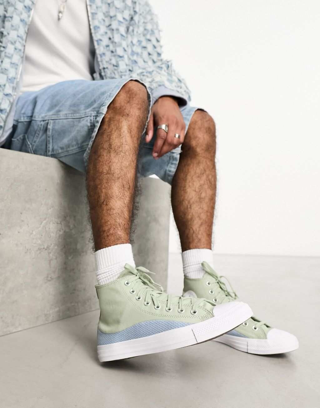 

Серо-синие кроссовки Converse Chuck Taylor All Star Hi