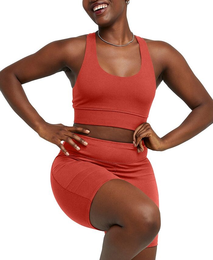 

Женский удлиненный топ без косточек Originals Hanes, цвет Red River Clay