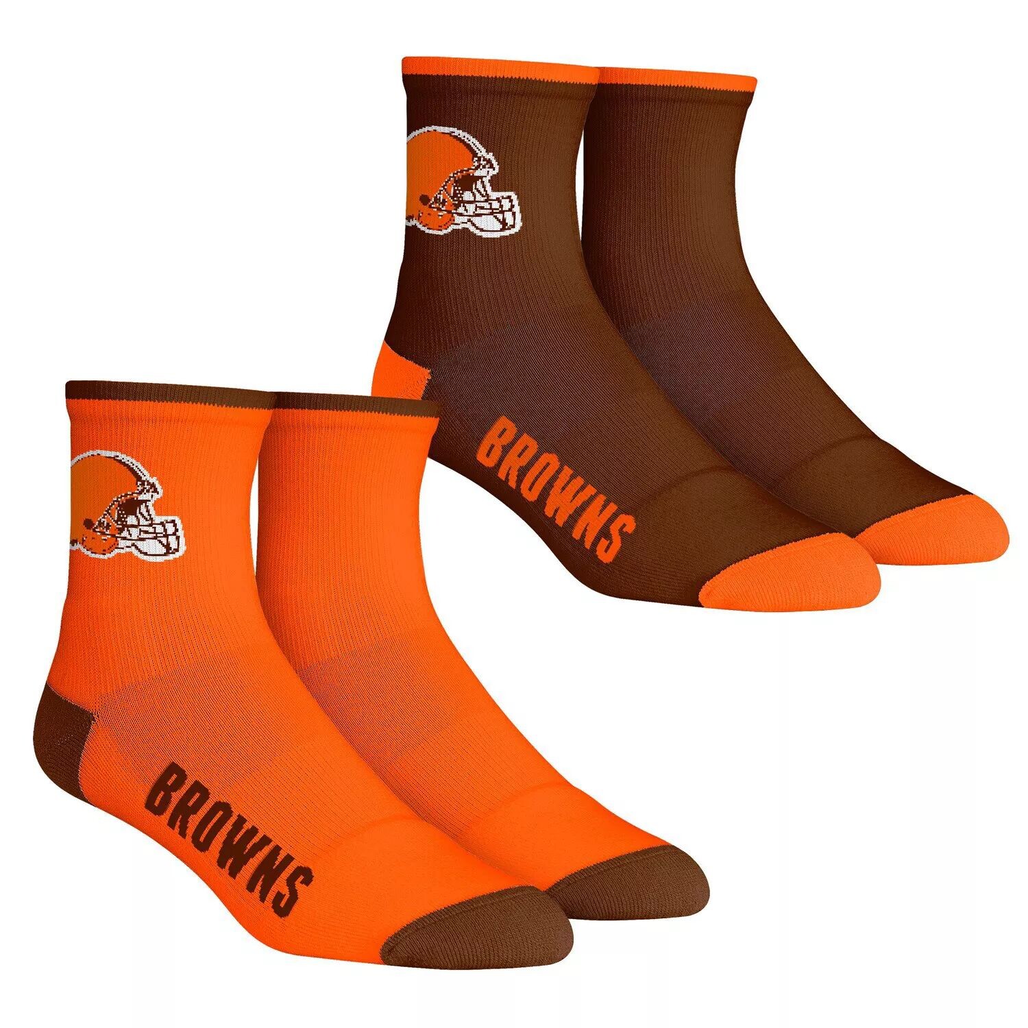 

Комплект из 2 носков Youth Rock Em Cleveland Browns Core Team, комплект из 2 носков длиной четверть длины Unbranded