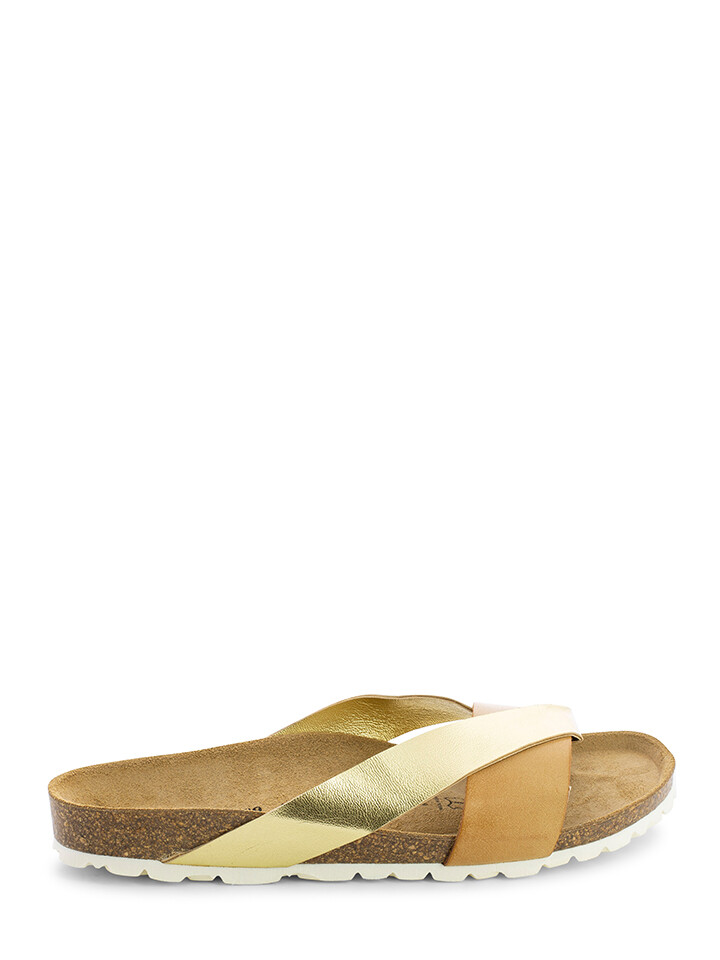 

Мюли BACKSUN Leder Tingo, цвет Hellbraun/Gold